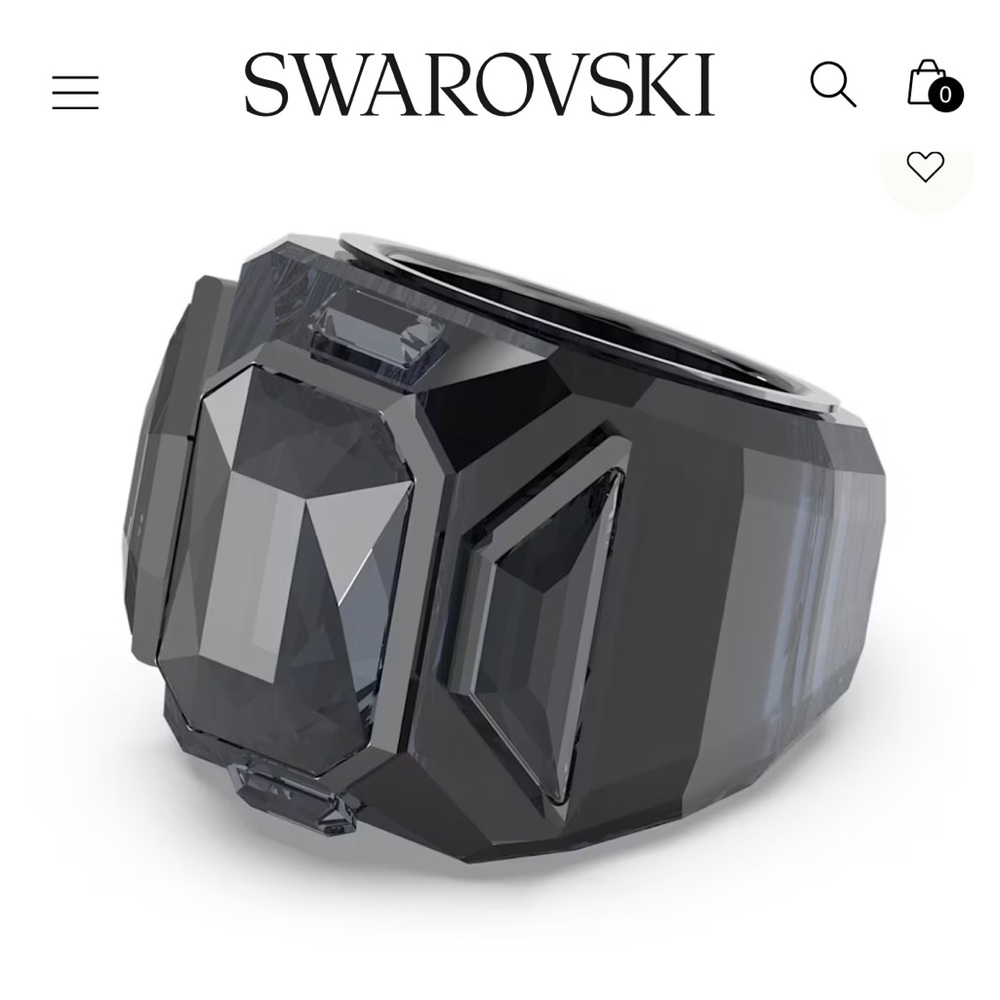 Swarovski Crystal black ring